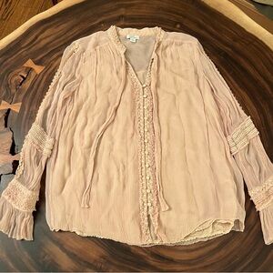 Sundance Romantic Flowy Pink Blouse